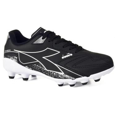 Imagem de Chuteira Infantil Diadora Torneo II Campo Preto e Prata-Unissex