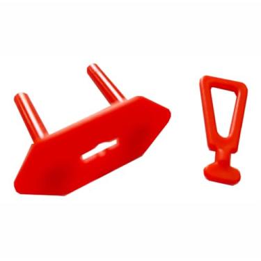 Imagem de Kit 10 Protetores de Tomada Segurança Contra Choque + 2 Chaves de Acesso(Vermelho)