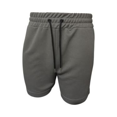 Imagem de Bermuda Masculina Adulto Algodão Cordão Ajustável Do P ao G3 Plus Size