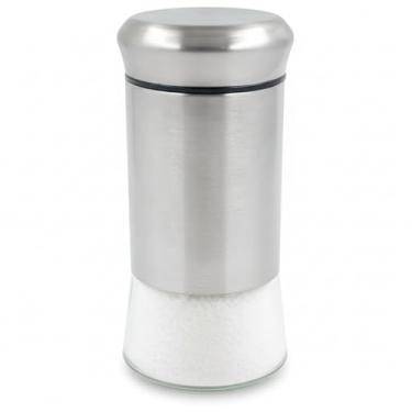 Imagem de Saleiro de Vidro com Tampa de Aço Inox, Design Moderno, Porta Temperos e Condimentos com Tampa.