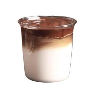 Imagem de Xícara de café de vidro borossilicato, copos de luz transparente para água e suco de leite, bebidas quentes e frias (pequena)