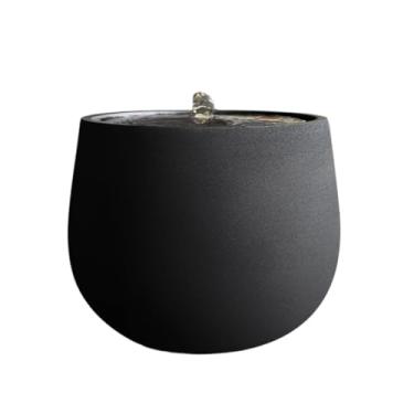 Imagem de Fontes de mesa decoração fonte circulação sistema de água moderno e simples vista de água decoração de varanda sala de estar quarto escritório decoração de mesa fontes internas (preto)