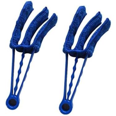 Imagem de Ferramenta de limpeza de persianas de janela com cabeça de escova removível, escova de limpeza de 3 fileiras para ventilações de ar condicionado e grades de porta