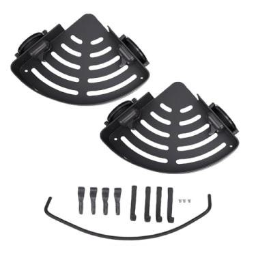 Imagem de OPPWONG Caddie de Chuveiro de Canto de 2 Camadas, Organizador de Banheiro de Liga de Alumínio Com Ventosas Atualizadas e Barra de Toalha, Prateleira de (Camada Dupla com Barra de Toalha (Preto