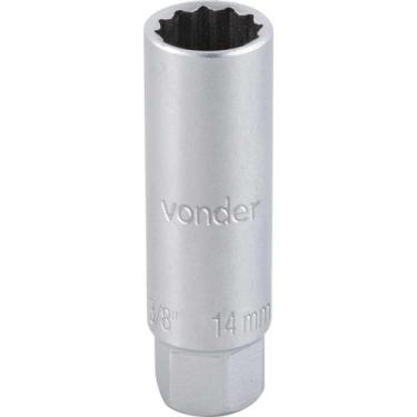 Imagem de Soquete Para Vela de Ignição, Encaixe 3/8", 14 mm, Estriado, Vonder Os