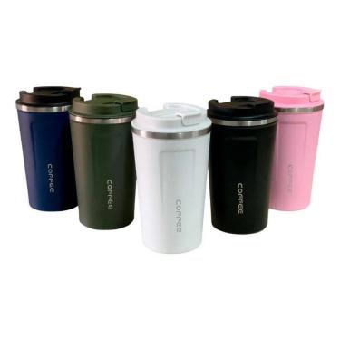 Imagem de Copo De Café Térmico Anti-Vazamento Parede Dupla Inox Branc