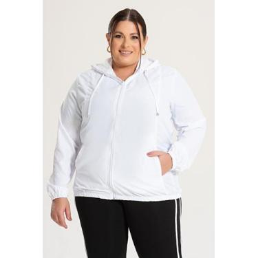 Imagem de Jaqueta Feminina Plus Size Corta Vento Sem Forro - Serena, Branco, G1