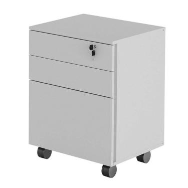 Imagem de Gaveteiro Com Chave Escritório Home Office Me4148 Mdp Branco