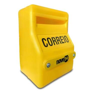 Imagem de Caixa De Correio Para Portão Plástico Pvc Amarelo Cartas Amarelo - Nov