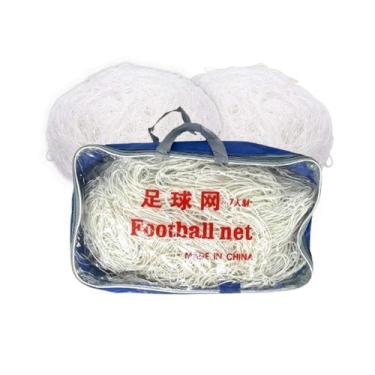 Imagem de Rede Futebol Futsal Campo Quadra Kit 2 Uni Trava Gol Salao Clube Ginas