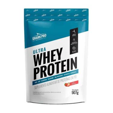 Imagem de Ultra Whey Protein - 907g Refil Morango - Shark Pro-Masculino