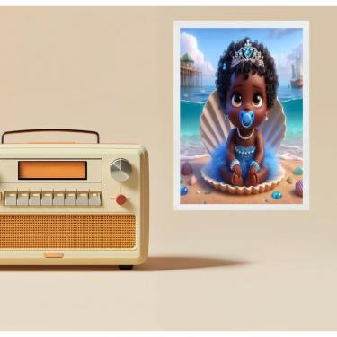 Imagem de Quadro Decorativo Orixá Baby - Iemanjá 24X18Cm - Com Vidro