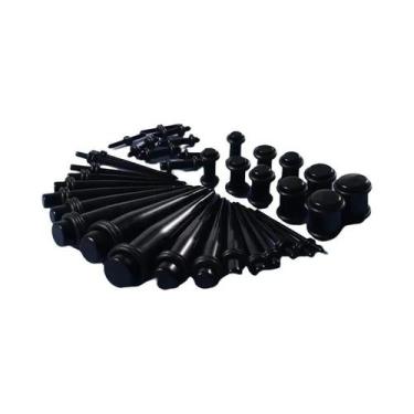 Imagem de Kit De Piercing Com 8 Peças De Expansores De Orelha Em Acrílico Espira