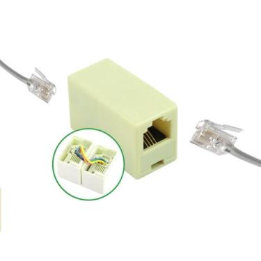 Imagem de 10X Emenda Rj 11 6 X 4 Vias P/Extensão Cabos Telefone - Connect Pro