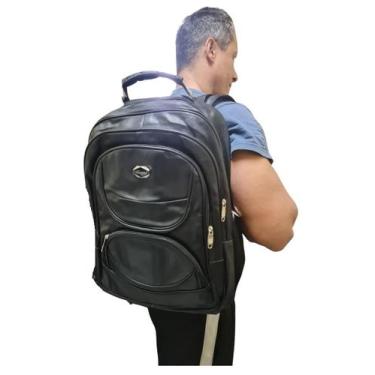 Imagem de Mochila Executiva Grande Preto material sintético Para Trabalho - Lynx