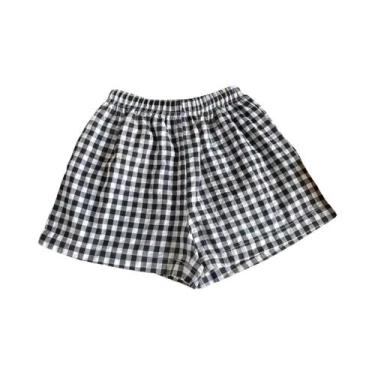 Imagem de Shorts De Verão Xadrez Para Meninos E Meninas, Casuais, Esportivos, So