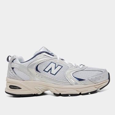 Imagem de Tênis New Balance 530, Branco, Marinho, 36
