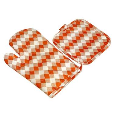 Imagem de Luva Culinária Térmica Forno Alta Temperatura Resistente Cor:Laranja -
