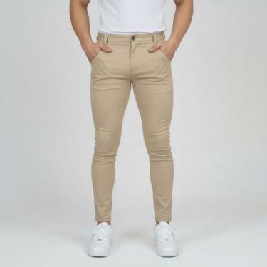 Imagem de Calça Social Masculina Slim Bengaline Luxo Confortavel Top - Volgue, B