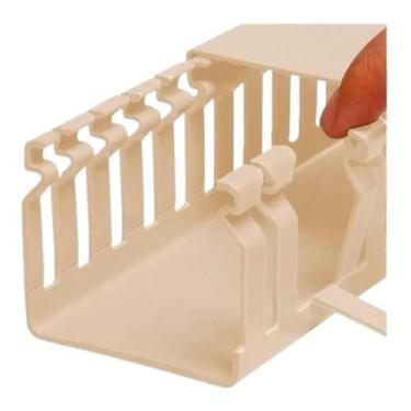Imagem de Canaleta Recorte Aberto Creme 80x50mm 2 Metros - Dutoplast