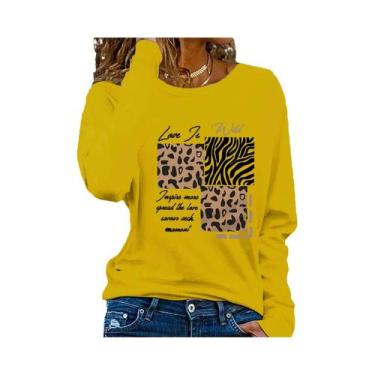 Imagem de Camiseta Feminina Fina De Algodão De Manga Comprida Branca - NONE, BR-