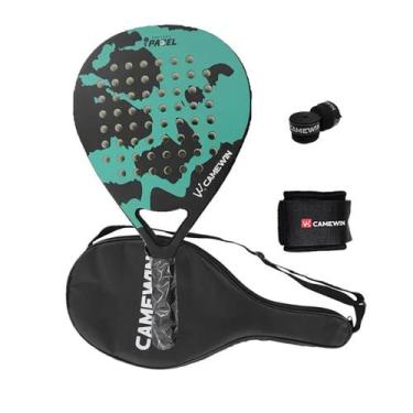 Imagem de Raquete de tênis de padel CAMEWIN em fibra de carbono 18k 360g + 10g