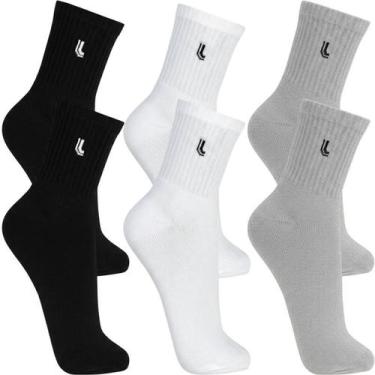 Imagem de Kit 3 Pares Meia Lupo Original Cano Médio Algodão Sport Walk, M - 37 a