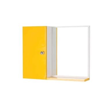 Imagem de Armário para Banheiro com Espelho Amarelo