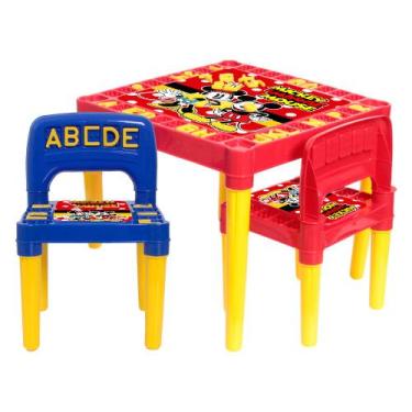 Imagem de Mesa Infantil De Plástico Didática Atividades 2 Cadeiras - Tritec, Col