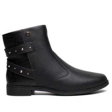 Imagem de Bota Feminina Campesí Cano Curto Napa Preto-Feminino