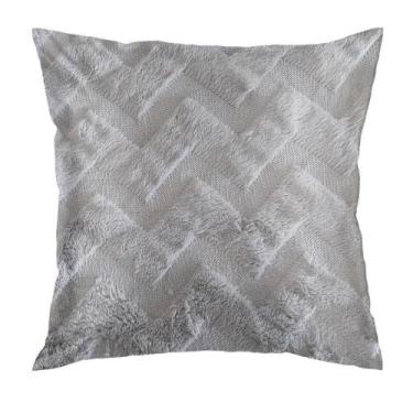 Imagem de Capa de Almofada Plush 43x43cm Cinza Jolitex