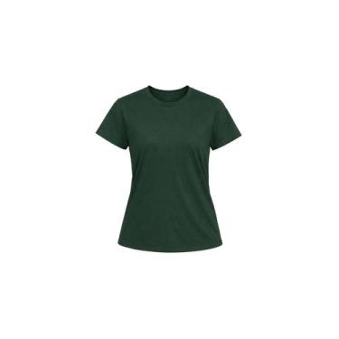 Imagem de Camiseta Baby Look Feminina Básica 100 Algodão Alta Qualidade Lisa Bas