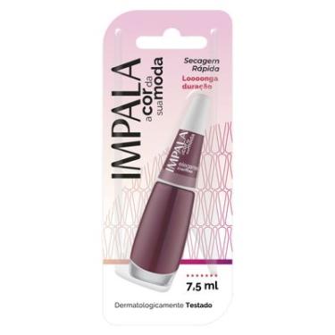 Imagem de Impala Esmalte Cremoso A Cor da Moda Elegante Vermelho Fechado Intenso 7,5 ml