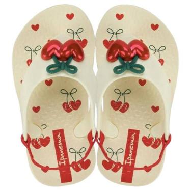 Imagem de Chinelo de Dedo Infantil Menina Elástico Belle Kids Ipanema, Bege, Ver