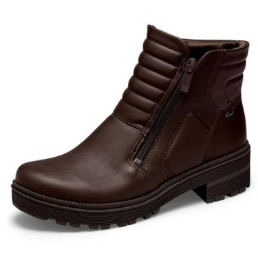 Imagem de Bota Coturno Feminina Biker Cano Curto Canelada Dakota G9563, Chocolat