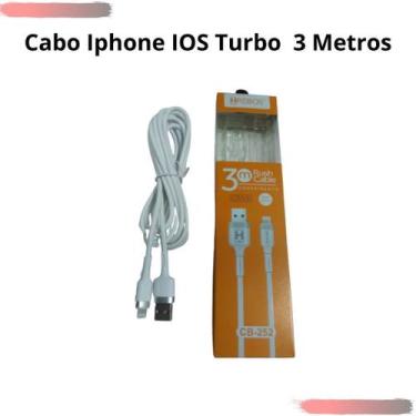 Imagem de Cabo Turbo P/lightning 7 8 6 5 Plus Ipad Ios Imac superior Forte com 3