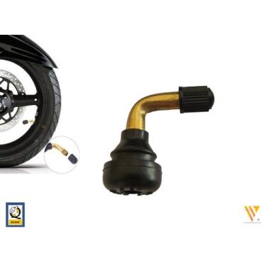 Imagem de Válvula Para Pneu S/ Câmara Curva 90 Graus Para Moto Tr-9191 - Bremen