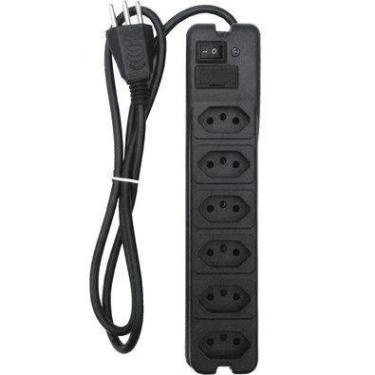 Imagem de Filtro de Linha NTC 6 tomadas 10A Cabo 3,0 Metros Preto