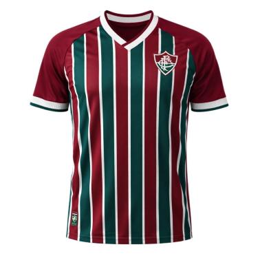 Imagem de Camisa Fluminense Tricolor Listrada Bordado - Masculino-Masculino