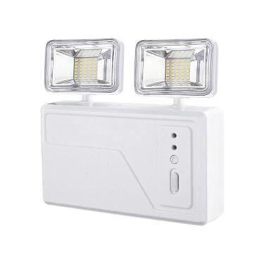 Imagem de Luminária De Emergência Bloco Autônomo Led Blumenau 2 Faróis 18w Bivol