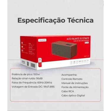 Imagem de Caixa de Som Bluetooth com LED e Controle Remoto 100W - Tomate MTS-203