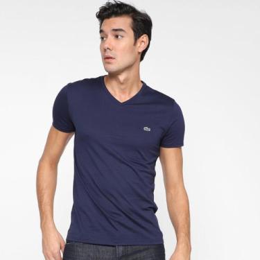 Imagem de Camiseta Lacoste Logo Masculina, Marinho, M