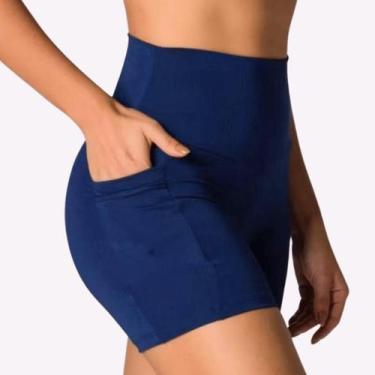 Imagem de Short Suplex Feminino Academia Fitness Bermuda Com Bolso Ciclista Cós 
