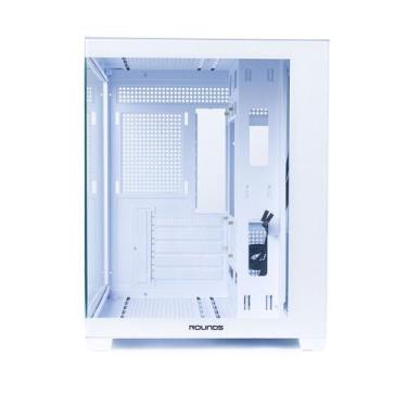Imagem de Gabinete gamer micro atx sem fan sem fonte round5 blast white r5-blast