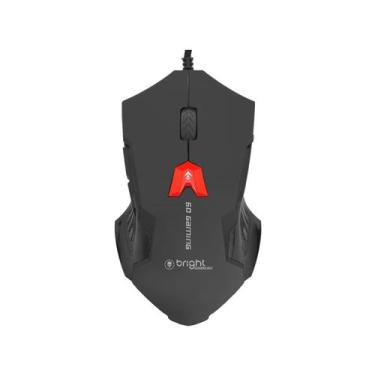 Imagem de Mouse Gamer RGB Bright Óptico 2400DPI - 6 Botões 462 Preto, Preto