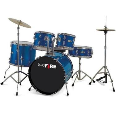 Imagem de Bateria Spanking Pro Fire Azul Bb20" C/ Ferragens Cromada