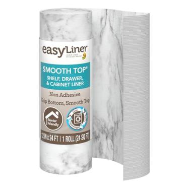 Imagem de EasyLiner suave para armários e gavetas - fácil de instalar e cortar para caber - papel de prateleira e forro de gaveta não adesivo - forro de prateleira antiderrapante para cozinha e despensa - 30 cm