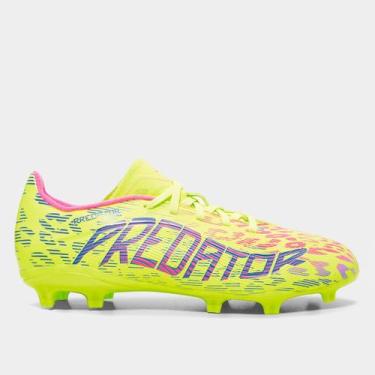 Imagem de Chuteira Campo Infantil Adidas Predator League, Verde, Azul, 27