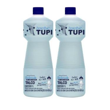 Imagem de Kit 2 Álcool Desinfetante Tupi 1L Aroma de Talco - 46 INPM