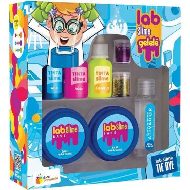 Imagem de Slime Gelele Lab Tie Dye Kit Completo para Criar Pintar e Decorar 197g Doce Brinquedo